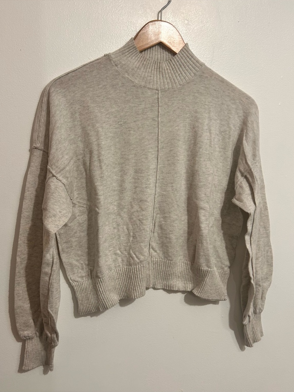 Women's Mock Neck Cropped Sweater -